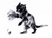 Репродукция картины "cat&#39;s paw in blurring motion" художника "стейнлен теофиль"