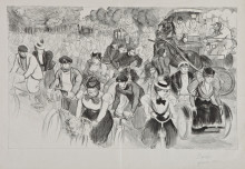 Копия картины "les cyclistes" художника "стейнлен теофиль"
