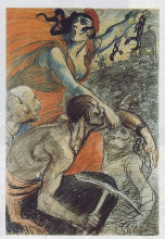 Репродукция картины "laliberatrice" художника "стейнлен теофиль"