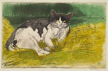 Копия картины "old cat" художника "стейнлен теофиль"