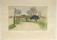 Копия картины "la maison a l&#39;entree du village" художника "стейнлен теофиль"