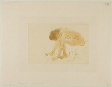 Репродукция картины "femme assise s&#39;essuyant les pieds" художника "стейнлен теофиль"