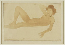 Копия картины "femme couchee" художника "стейнлен теофиль"
