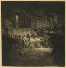 Копия картины "le tombereau" художника "стейнлен теофиль"