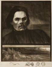 Копия картины "maxime gorki &#224; mi-corps de face" художника "стейнлен теофиль"