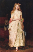 Репродукция картины "a portrait of miss rose fenwick as a child" художника "арчер джеймс"