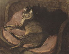 Копия картины "cats on the sofa" художника "стейнлен теофиль"