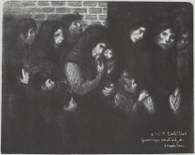 Копия картины "les veuves de courrieres" художника "стейнлен теофиль"