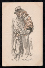 Репродукция картины "pour les familles dispersees" художника "стейнлен теофиль"