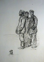 Копия картины "prisonniers boches" художника "стейнлен теофиль"