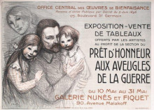 Копия картины "pret d&#39;honneur aux aveugles" художника "стейнлен теофиль"