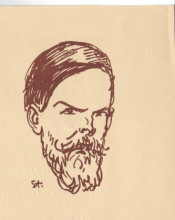 Репродукция картины "portrait of frank brangwyn" художника "стейнлен теофиль"