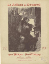 Копия картины "poster for la ballade du desespere" художника "стейнлен теофиль"