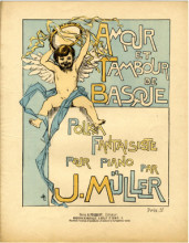 Репродукция картины "amour et tambour de basque" художника "стейнлен теофиль"