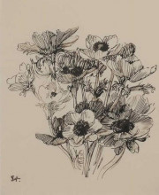Картина "bouquet de fleurs" художника "стейнлен теофиль"