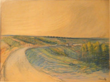 Копия картины "country road" художника "стейнлен теофиль"