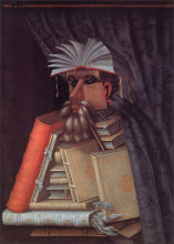 Копия картины "библиотекарь" художника "арчимбольдо джузеппе"
