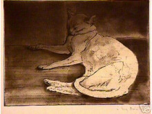 Репродукция картины "cat etching" художника "стейнлен теофиль"