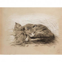 Копия картины "cats drawing" художника "стейнлен теофиль"