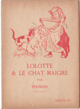 Репродукция картины "lolotte and skinny cat" художника "стейнлен теофиль"