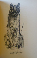 Репродукция картины "siamese cat ink drawing" художника "стейнлен теофиль"