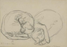 Картина "two sleeping cats" художника "стейнлен теофиль"