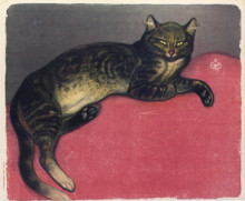 Картина "winter cat litho" художника "стейнлен теофиль"