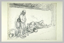 Репродукция картины "francs-tireurs -study-3288" художника "стейнлен теофиль"
