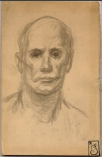 Репродукция картины "head of a man" художника "стейнлен теофиль"