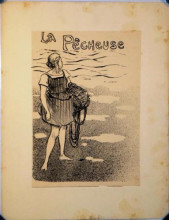Репродукция картины "la pecheuse" художника "стейнлен теофиль"