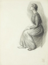 Копия картины "jeune femme assise" художника "стейнлен теофиль"