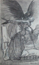 Репродукция картины "l&#39;agonie de l&#39;artiste" художника "стейнлен теофиль"