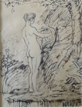 Копия картины "la baigneuse" художника "стейнлен теофиль"