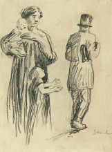 Копия картины "la famille indigente" художника "стейнлен теофиль"
