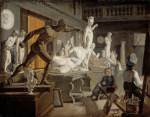 Копия картины "scene from the academy in copenhagen" художника "бааде кнут андреессен"