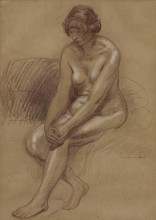 Копия картины "femme nue" художника "стейнлен теофиль"