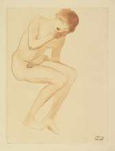 Репродукция картины "femme se coiffant" художника "стейнлен теофиль"