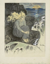 Репродукция картины "la sirene" художника "стейнлен теофиль"