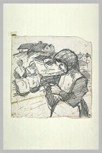 Копия картины "la tricoteuse" художника "стейнлен теофиль"