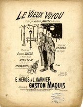 Репродукция картины "le vieux voyou" художника "стейнлен теофиль"