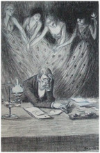 Копия картины "les quatres dames" художника "стейнлен теофиль"