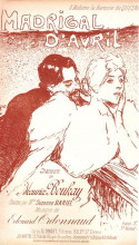 Репродукция картины "madrigal d&#39;avril" художника "стейнлен теофиль"
