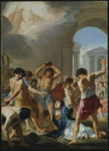 Репродукция картины "the martyrdom of st stephen" художника "стелла жак"