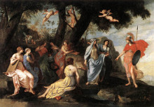 Картина "minerva with the muses" художника "стелла жак"