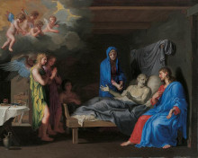 Репродукция картины "the death of saint joseph" художника "стелла жак"
