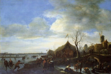 Копия картины "winter landscape" художника "стен ян"