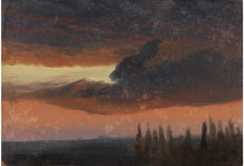 Картина "cloud study over poplars" художника "бааде кнут андреессен"