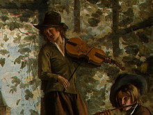 Репродукция картины "dancing couple(detail)" художника "стен ян"