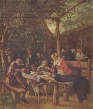 Репродукция картины "pub&#160;garden" художника "стен ян"