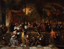 Репродукция картины "wedding feast at cana" художника "стен ян"